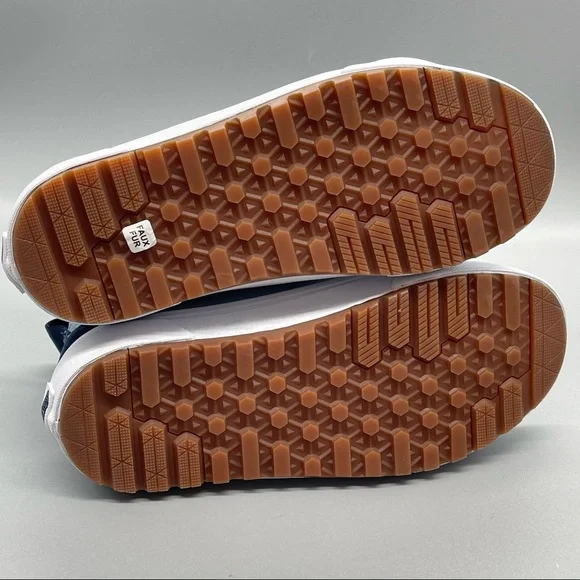 Vans Women's Blue and White High-Top Sneakers - Picture 9 of 12